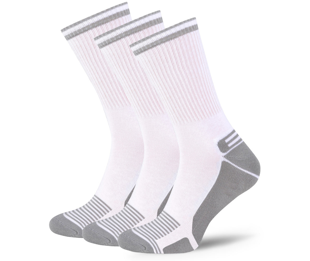 Duna Men's Cotton Work Crew Cushion Athletic Socks 3-pack